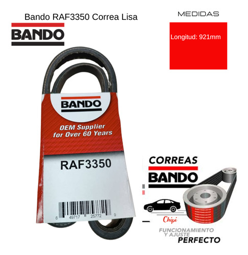 Correa Aire Acond Mazda 626 2.0l L4 1970cc 1981 1982