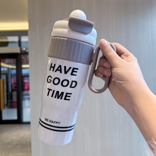 Vaso Plástico 1000ml Con Popote 4 Colores Surtidos