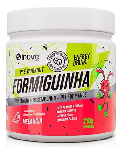 Formiguinha Pré-treino - 210g Melancia - Inove Nutrition