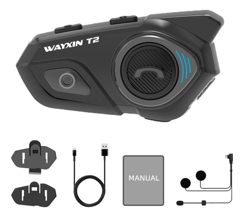 Intercomunicador Cascos Moto Wayxin 2 Vías 30m Bt Reducción