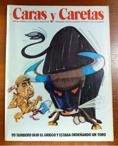 Revista Caras Y Caretas Año 84 Número 2189 Agosto De 1982