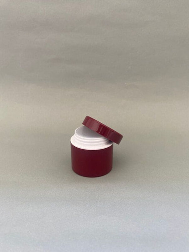 Pote Doble Fondo P/crema X 15cc Cosmetica Bordo- 10 Unidades