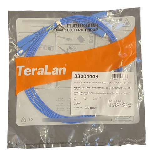 Cordao Duplex Sm Sc-upc Sc-upc Furukawa 3.0m Azul 33004443