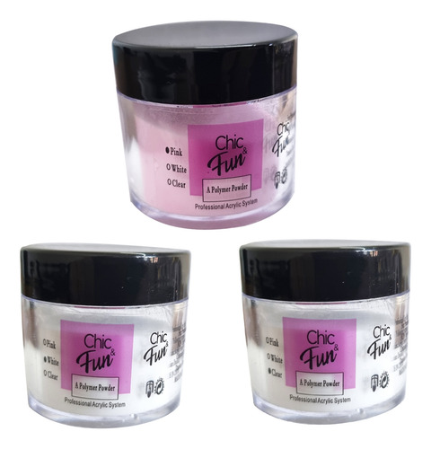 Kit 5un Pó Acrílico Coleção Construção Unhas Acrigel 28g