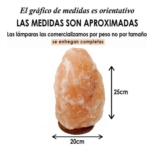 Lampara De Sal Del Himalaya Piedra De 4 A 5 Kg Color De La Estructura Marrón Oscuro