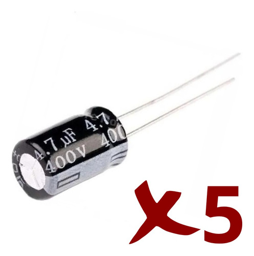 Condensador Electrolitico 4,7uf 4.7uf Capacitor 400v X5und