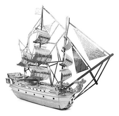 Barco Pirata Perla Negra - Rompecabezas Metálico En 3d  