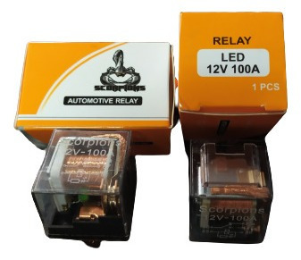 Relé Transparente 5 Patas 100 Amp 12v Con Led Indicador