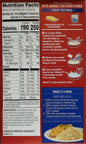 Rice-a-roni Pollo 6,9 Oz Sabor (6 Pack)