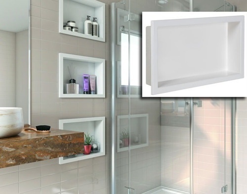 Imagem 3 de 3 de Nicho Para Banheiro E Cozinha Parede Embutir 30x60cm Cores
