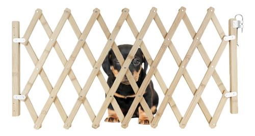 Valla De Madera Extensible Para Perros - 110*48cm