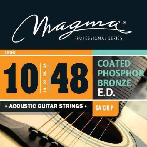 Cuerda de guitarra Magma Ed de bronce fosforado con revestimiento 10-48