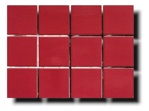 Cerámica Azulejo 10x10 Cm Rojo.