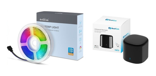 Combo Broadlink Tira Led Rgb Y Rm4c Mini Con Alex Y Google