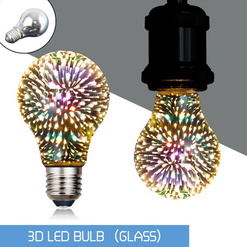 2 Piezas 3d Efecto Luz De Noche Lámpara De Mesa Bombilla