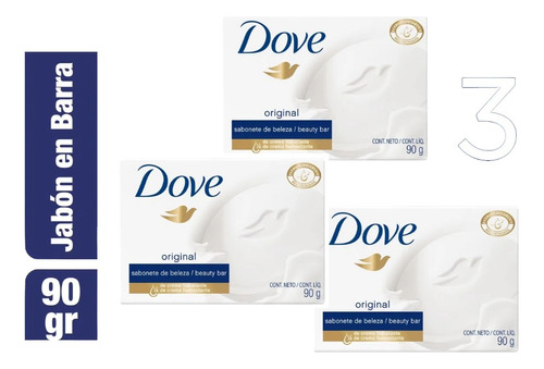 Dove Orig Jabon Barra 3 X 90 G