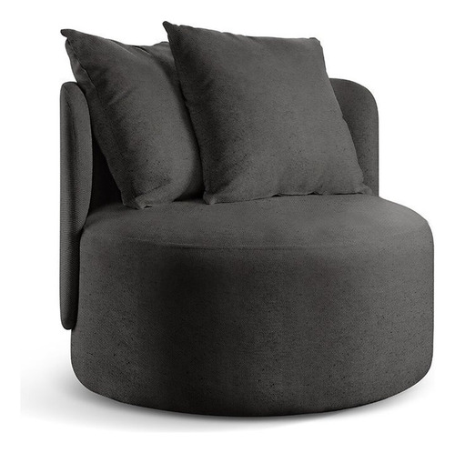 Poltrona Redonda Orgânica Moon Preto Dgwt