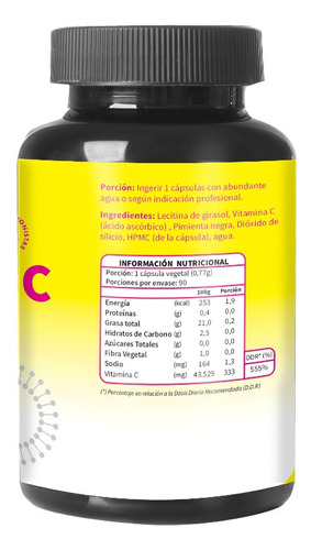 Vitamina C Liposomal 1000mg 90c Ortomolecular