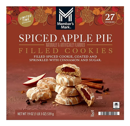 Galletas Con Relleno Apple Pie + Canela Y Azúcar 539g Import
