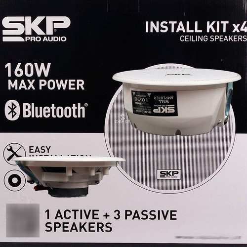 Kit 4 Parlantes Para Techo, Pared Skp 1 Activo +3  Bluetooth