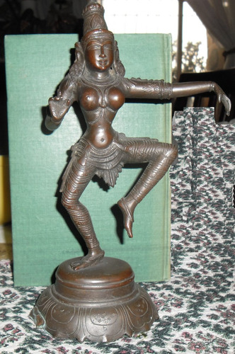 Diosa Devi Hindu Apsara Bronce Antigua India Yoga 26cm Arte