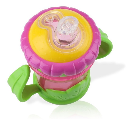 Vaso Nuby Con Asas Flores X 210 Ml