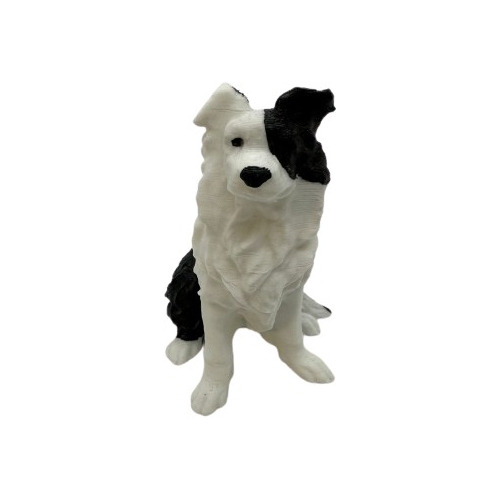 Figura Perro Border Colli Impreso En 3d 13cm Personalizado