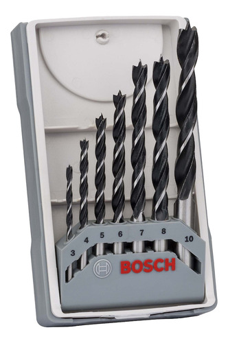 Brocas para Madera Bosch 3 Puntas 3-10mm 7 unidades