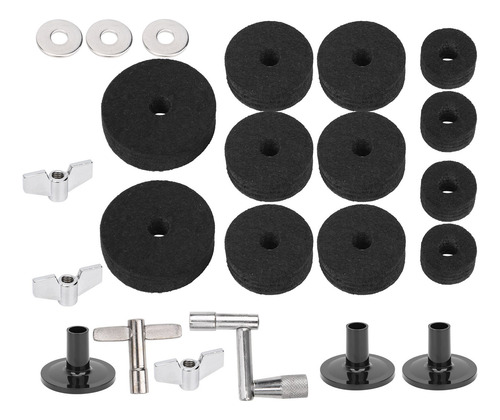 23pcs Kit De Platillo De Almohadilla De Tambor Sin Deslizami