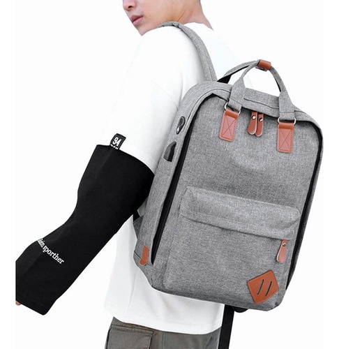 A Mochila Multifuncional Para Hombre Con Cargador Usb De 3 Pie