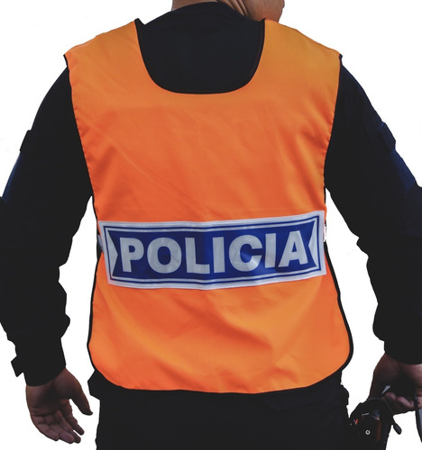 Imagen 1 de 6 de Chaleco Naranja Policial Pr