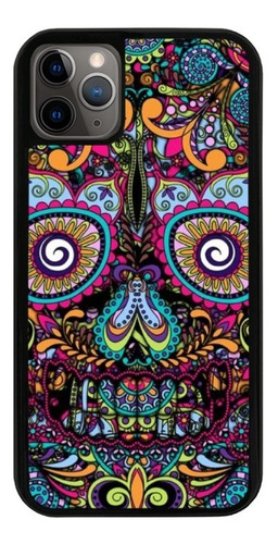 Funda Uso Rudo Tpu Para iPhone Calavera Muerte Colores Arte