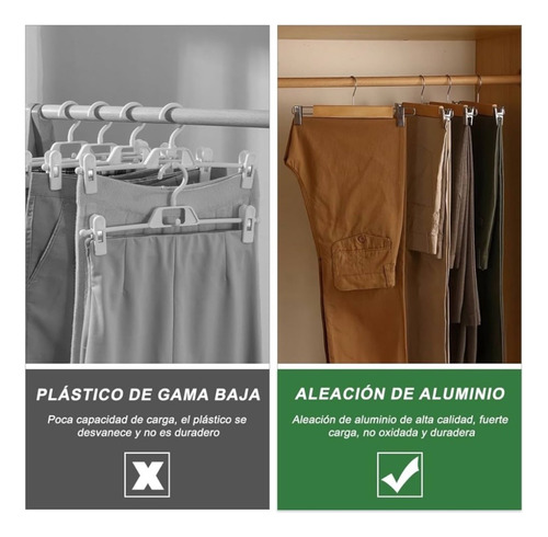 20 Ganchos Para Ropa De Madera Con Clip Antideslizantes Natural