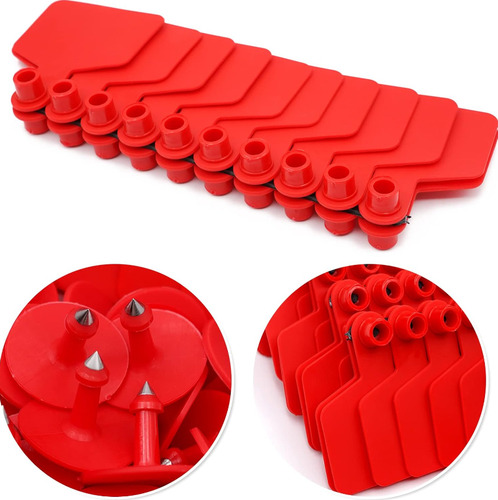 Pack X 100 Crotal Arete Para Ganado 6 X 7.5 Cm Sin Enumerar