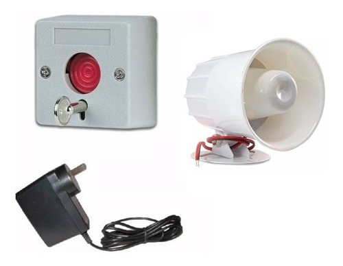 Alarma Sirena Boton De Panico Pulsador Antipanico De Interior