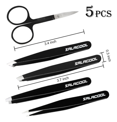 Juego De 5 Pinzas Para Depilación Facial Para Mujeres, Pinza