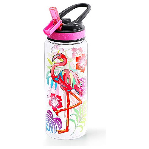 Homtune Cute Water Bottle Con Straw For School Kids Hxjdv