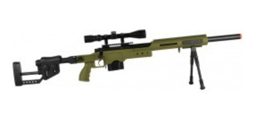 Rifle Sniper Mb4410 Wellfire Con Bipode Y Mira Airsoft Xtr C