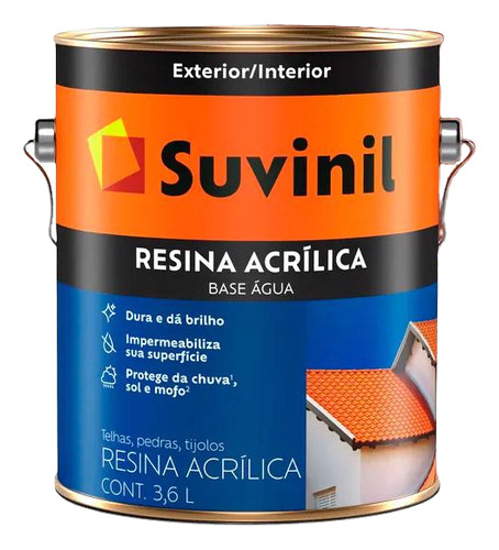 Resina Acrílica Suvinil Base Água 3.6 L Cor Cerâmica Onix Acabamento Brilhante