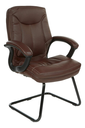 Office Star Fl Series Faux Leather Padded Visitor's Chair Wi