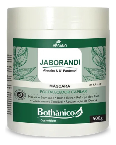 Máscara Jaborandi 500g Bothânico Cosméticos