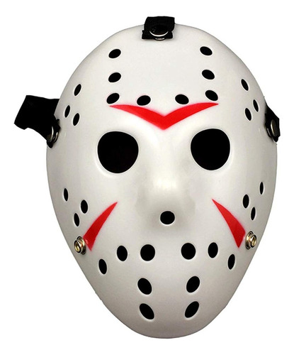 Máscara De Hockey De Jason Para Cosplay De Halloween (blanca