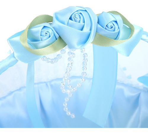 Cesta De Flores Portátil Para Bodas, De Encaje, Para Fiestas