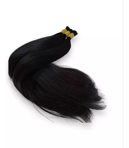 Cabelo Humano Loiro Liso 60cm 200 gramas