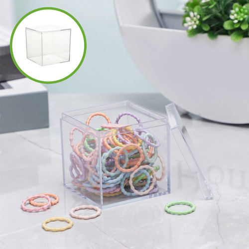 Caja De Almacenamiento De Acrílico Transparente Con Tapa De
