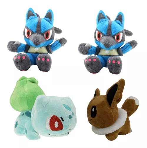 Eevee Evoluções Kit com 2 Pelúcias Pokemon Eevee Pokebola - Manú