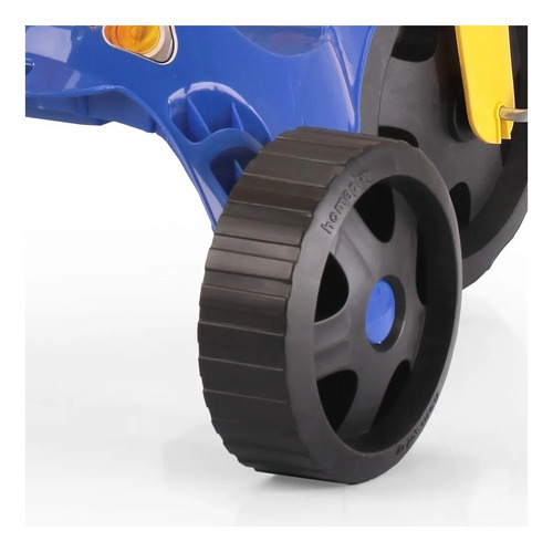 Imagem 5 de 5 de Triciclo New Speed Police Azul Com Empurrador - Xplast