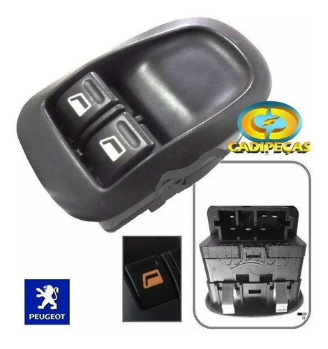 Comando Botón Vidrio Eléctrico Peugeot 206 207...