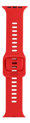 Malla Deportiva Para Smartwatch Silicona Flexible Ajustable Ancho De La Malla 2 Cm Color Rojo