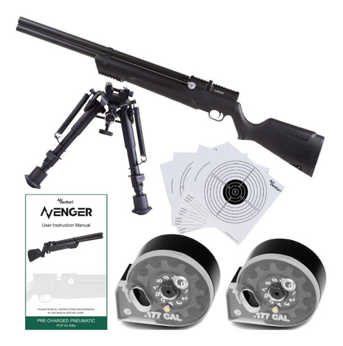 Rifle Pcp Avenger Air Venturi 4.5mm Regulado Bipode Xchws P